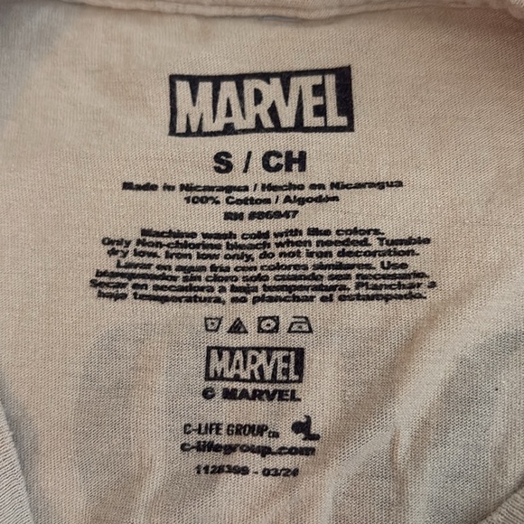 Marvel Tan Spider-Man Short Sleeve Tee - Picture 3 of 3